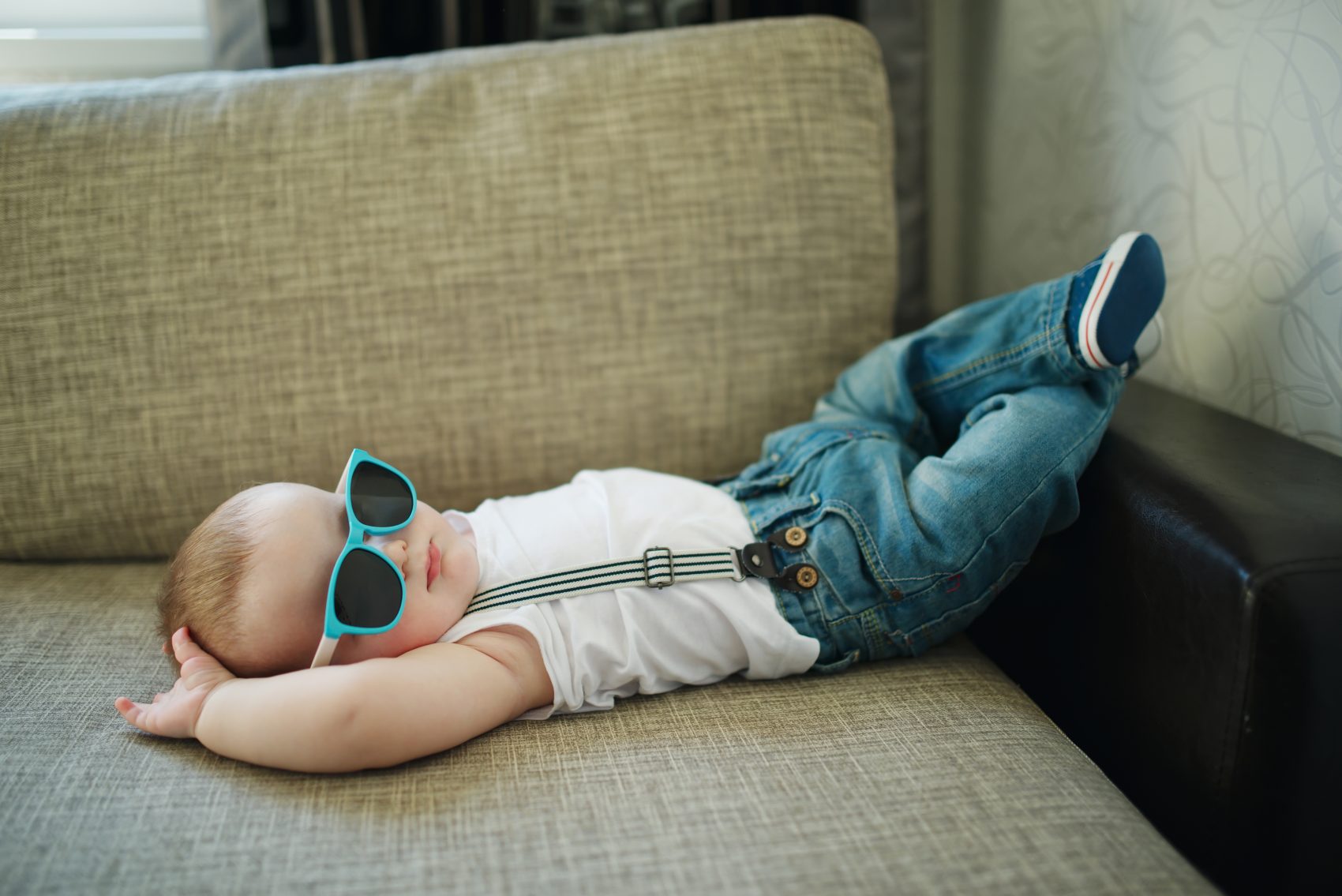 little boy with sunglasses - JoAnna Inks Sleep Solutions